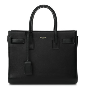 SAINT LAURENT Calfskin Baby Sac De Jour Black