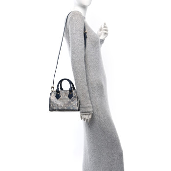 LOUIS VUITTON Monoglam Speedy Bandouliere 20 Blue