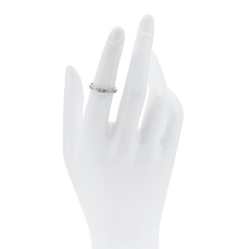 CARTIER 18K White Gold Diamond 2.6mm LOVE Paved Band Ring 51 5.75 CARTIER 18K White Gold Diamond 2.6mm LOVE Paved Band Ring 51 5.75