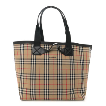 BURBERRY Vintage Check Large Austen Tote Archive Beige