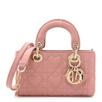 CHRISTIAN DIOR Lambskin Cannage Dioramour Micro Lady D-Joy Melacoton CHRISTIAN DIOR Lambskin Cannage Dioramour Micro Lady D-Joy Melacoton