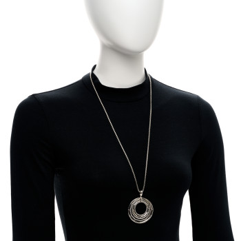 DAVID YURMAN Sterling Silver Diamond Large Stax Pendant Necklace DAVID YURMAN Sterling Silver Diamond Large Stax Pendant Necklace