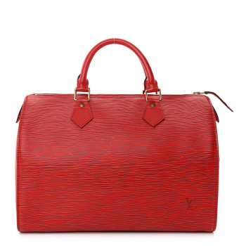 LOUIS VUITTON Epi Speedy 30 Castillan Red