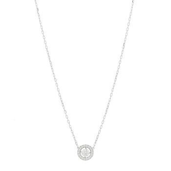 BOUCHERON 18K White Gold Diamond .59ct Ava Pendant Necklace
