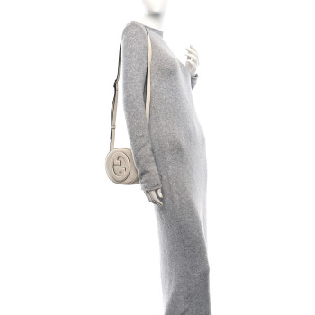 GUCCI Sakai Be Green Calfskin Diagonal Stitched Mini Blondie Shoulder Bag Mystic White