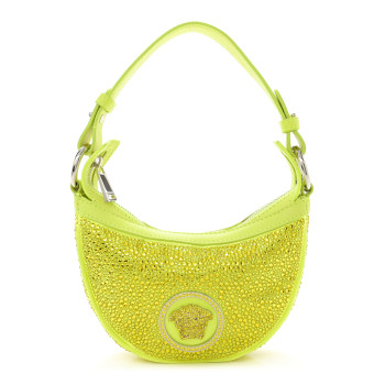 VERSACE Crystal La Medusa Mini Repeat Hobo Tropical Yellow