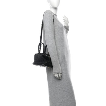 BOTTEGA VENETA Nappa Intrecciato Bauletto Black