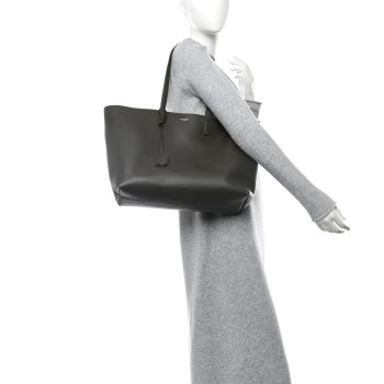 SAINT LAURENT Calfskin Large Shopping Tote Light Musk