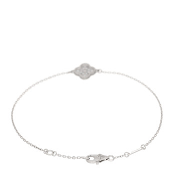 VAN CLEEF & ARPELS 18K White Gold Diamond Sweet Alhambra Bracelet