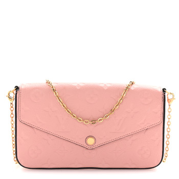 LOUIS VUITTON Empreinte Pochette Felicie Chain Wallet Rose Poudre