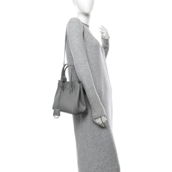 BALENCIAGA Smooth Calfskin Mini Hampton Carry All Bag Grey