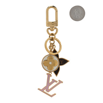 LOUIS VUITTON Spring Street Bag Charm Key Holder Gold
