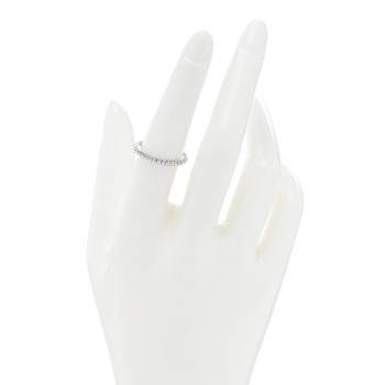 VAN CLEEF & ARPELS 18K White Gold Small Perlee Ring 55 7.25