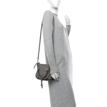 CHLOE Calfskin Mini Marcie Satchel Cashmere Grey