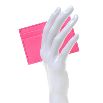 ALEXANDER MCQUEEN Calfskin Skull Card Holder Pink ALEXANDER MCQUEEN Calfskin Skull Card Holder Pink