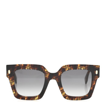 FENDI Acetate Fendi Square Sunglasses FE40101 Havana Black