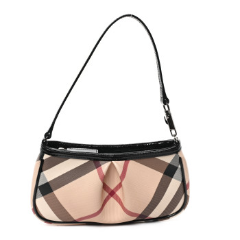 BURBERRY Nova Check Mini Shoulder Bag Black