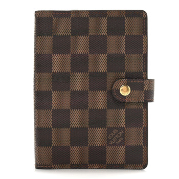 LOUIS VUITTON Damier Ebene Small Ring Agenda Cover