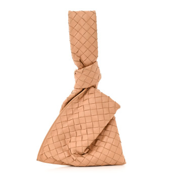 BOTTEGA VENETA Nappa Intrecciato Mini BV Twist Almond