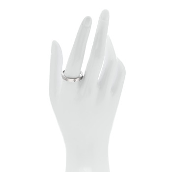 CARTIER 18K White Gold 3.5mm LOVE Wedding Band Ring 65 11.25 CARTIER 18K White Gold 3.5mm LOVE Wedding Band Ring 65 11.25