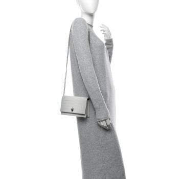 ALEXANDER MCQUEEN Calfskin Crocodile Embossed Skull Mini Crossbody Bag White ALEXANDER MCQUEEN Calfskin Crocodile Embossed Skull Mini Crossbody Bag White