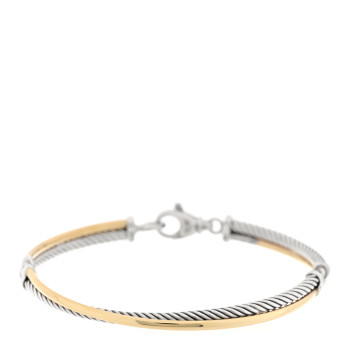 DAVID YURMAN Sterling Silver 18K Yellow Gold 3mm Crossover Bracelet DAVID YURMAN Sterling Silver 18K Yellow Gold 3mm Crossover Bracelet