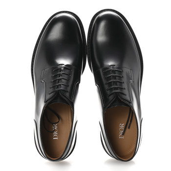 CHRISTIAN DIOR Calfskin Mens Derby Shoes 42 Black CHRISTIAN DIOR Calfskin Mens Derby Shoes 42 Black