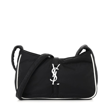 SAINT LAURENT Econyl Nylon Le 5 A 7 Hobo Black White