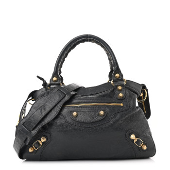 BALENCIAGA Agneau Giant 12 Gold Hardware Town Anthracite