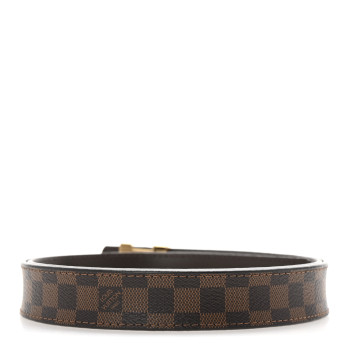 LOUIS VUITTON Mini Damier Ebene 25mm LV Initiales Belt 85 34
