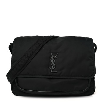 SAINT LAURENT Econyl Nylon Niki Messenger Black