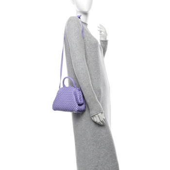 BOTTEGA VENETA Nappa Intreccio Mini Padded Handle Bag Wisteria