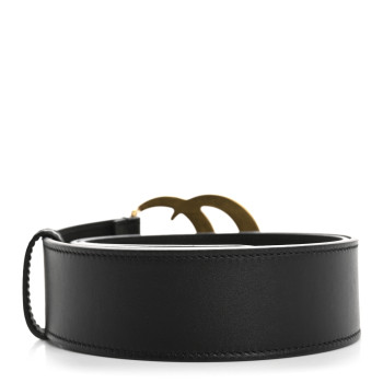 GUCCI Calfskin Double G 40mm Belt 80 32 Black