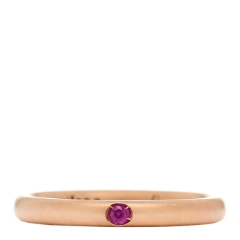 POMELLATO 18K Rose Gold Ruby Lucciola Ring 53 6.25