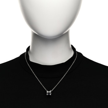 BULGARI Sterling Silver Ceramic Save The Children Pendant Necklace BULGARI Sterling Silver Ceramic Save The Children Pendant Necklace