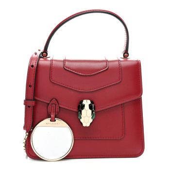 BULGARI Calfskin Serpenti Forever Top Handle Red BULGARI Calfskin Serpenti Forever Top Handle Red