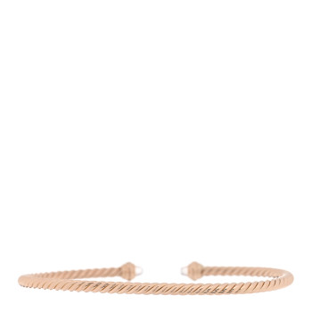 DAVID YURMAN 18K Rose Gold Diamond Morganite 3mm Cablespira Bracelet DAVID YURMAN 18K Rose Gold Diamond Morganite 3mm Cablespira Bracelet
