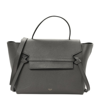 CELINE Grained Calfskin Mini Belt Bag Grey