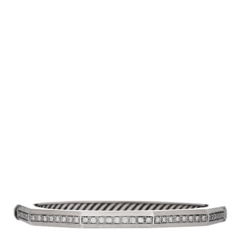 DAVID YURMAN Sterling Silver Diamond Stax Faceted Bangle Bracelet DAVID YURMAN Sterling Silver Diamond Stax Faceted Bangle Bracelet