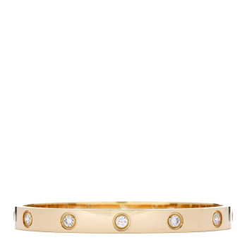 CARTIER 18K Yellow Gold 10 Diamond LOVE Bracelet 16 CARTIER 18K Yellow Gold 10 Diamond LOVE Bracelet 16