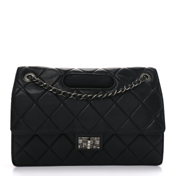 CHANEL Washed Lambskin Jumbo Take Away Flap Black