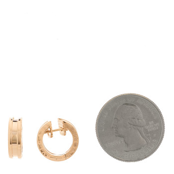 BULGARI 18K Rose Gold Small B.Zero1 Hoop Earrings BULGARI 18K Rose Gold Small B.Zero1 Hoop Earrings