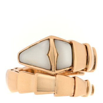 BULGARI 18K Yellow Gold Mother of Pearl Serpenti Ring M BULGARI 18K Yellow Gold Mother of Pearl Serpenti Ring M