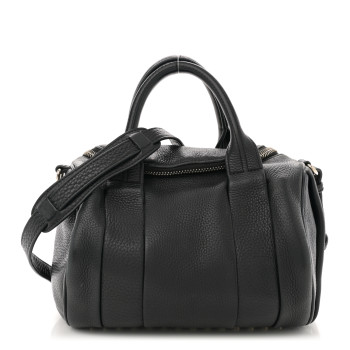 ALEXANDER WANG Pebbled Lambskin Rockie Black Pale Gold Hardware