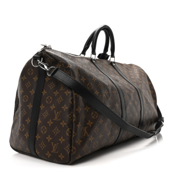 LOUIS VUITTON Monogram Macassar Keepall Bandouliere 55