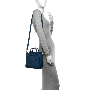 CELINE Goatskin Nano Luggage Sea