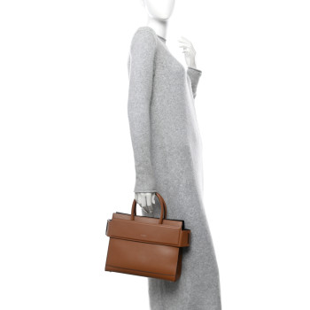 GIVENCHY Smooth Calfskin Small Horizon Satchel Caramel