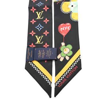 LOUIS VUITTON Silk Monogram 57th Street NYC Vivienne BB Bandeau Black