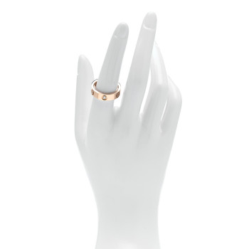 CARTIER 18K Pink Gold 3 Diamond 5.5mm LOVE Ring 56 7.75 CARTIER 18K Pink Gold 3 Diamond 5.5mm LOVE Ring 56 7.75