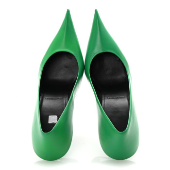 BALENCIAGA Soft Calfskin Essex 110mm Pumps 38.5 Green